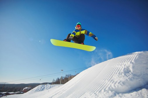 Snowboarden in der Salzburger Sportwelt